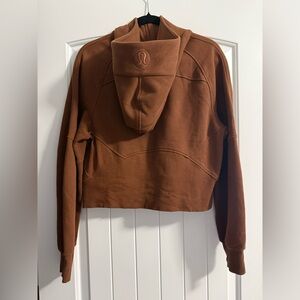 Lululemon Roasted Brown scuba half zip hoodie
